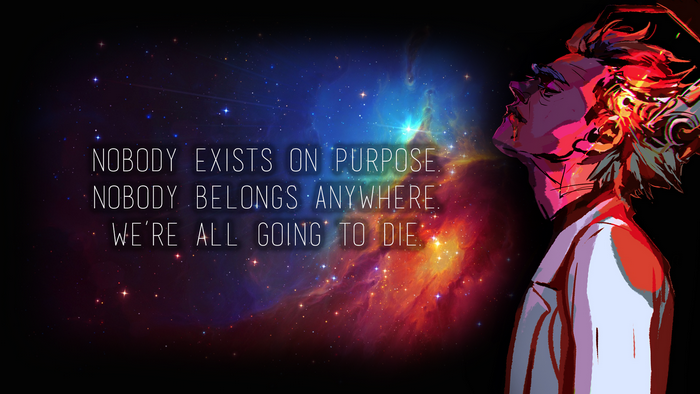 Rick Sanchez in Space with Quote