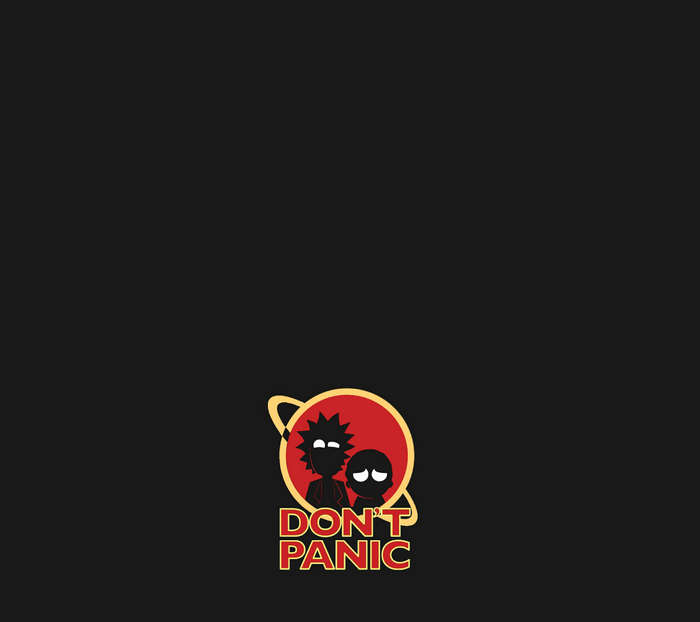 Rick and Morty Don't Panic logo