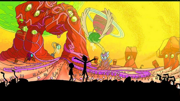 Rick Sanchez on an alien planet