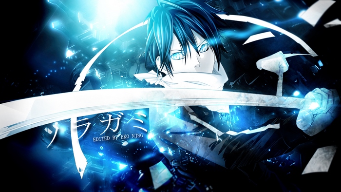 Yato from Noragami with a sword