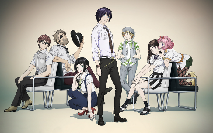 Noragami characters group portrait