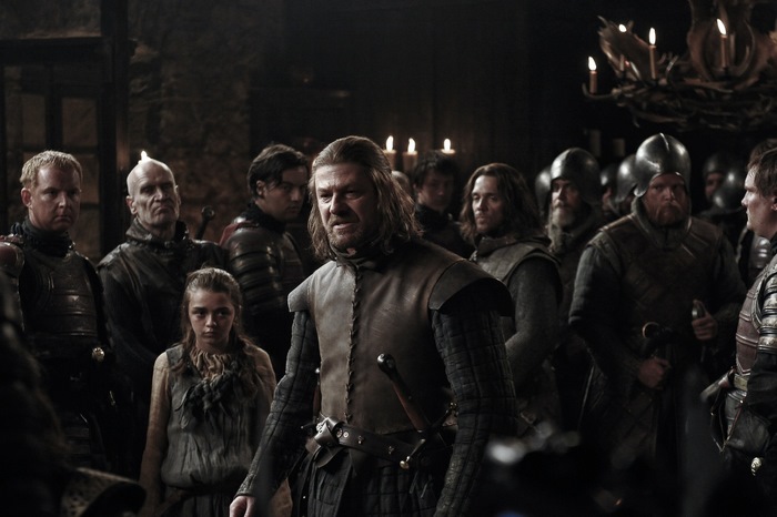 Ned Stark and Arya Stark from Game of Thrones