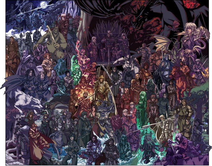 Game of Thrones characters collage