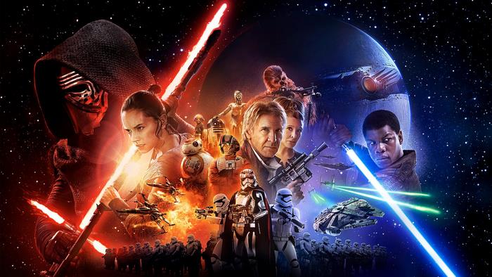 Rey and Kylo Ren from Star Wars