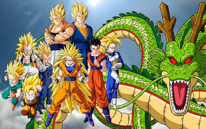 Dragon Ball Z characters and Shenron