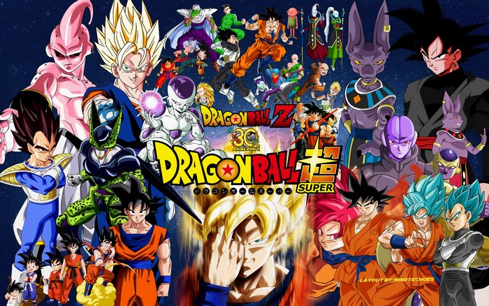Dragon Ball Z and Super Characters Collage