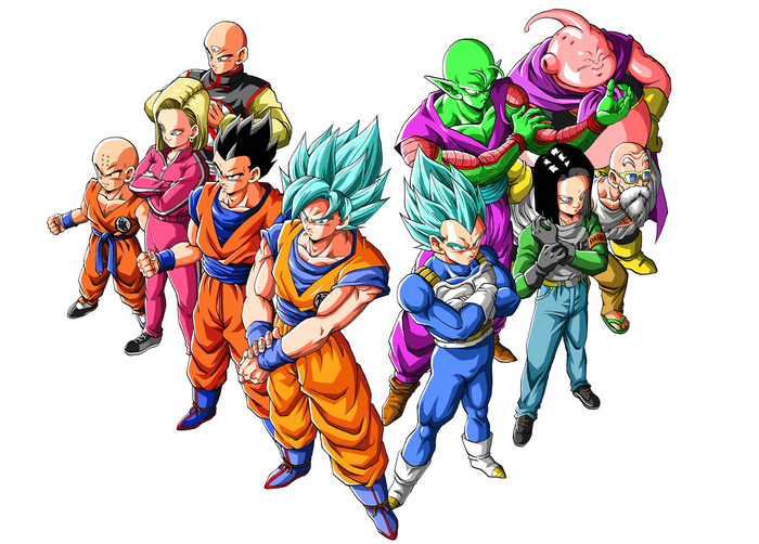 Dragon Ball Z characters group portrait