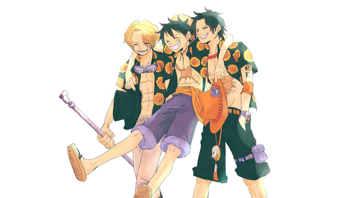 Monkey D. Luffy, Portgas D. Ace, and Sabo from One Piece