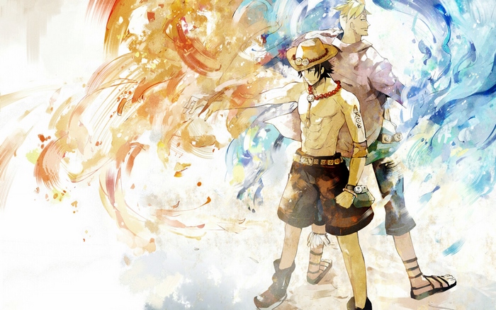 Portgas D. Ace and Marco from One Piece