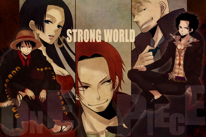 One Piece Strong World: Monkey D. Luffy, Boa Hancock, Shanks, and Portgas D. Ace