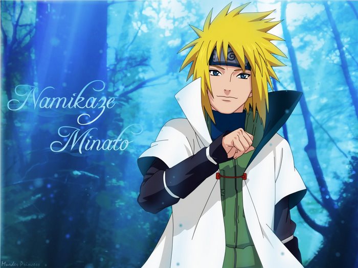 Minato Namikaze in Forest with Blue Light