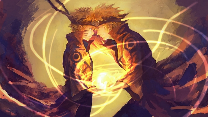 Naruto Uzumaki and Minato Namikaze from Naruto