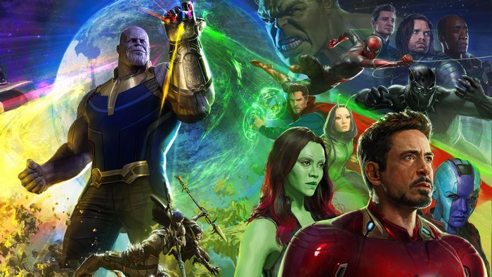 Thanos and Avengers from Marvel Cinematic Universe