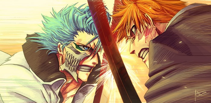 Grimmjow Jaegerjaquez and Ichigo Kurosaki from Bleach
