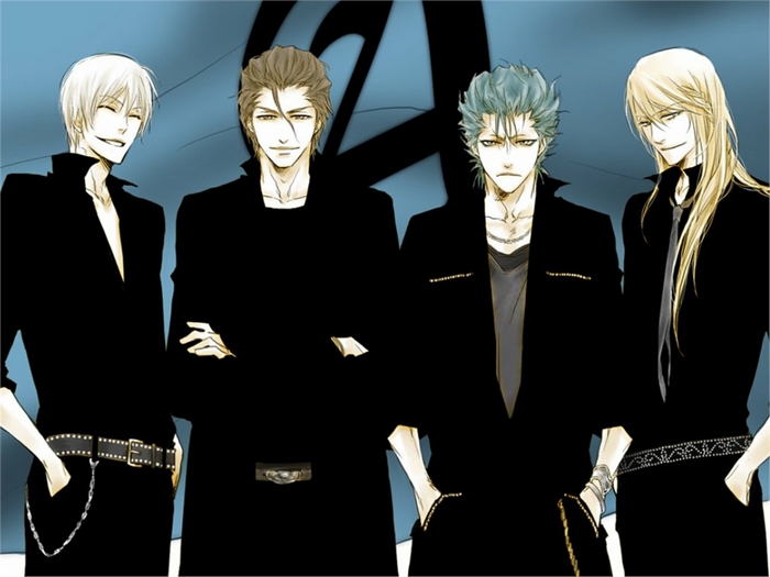 Grimmjow Jaegerjaquez and three other men