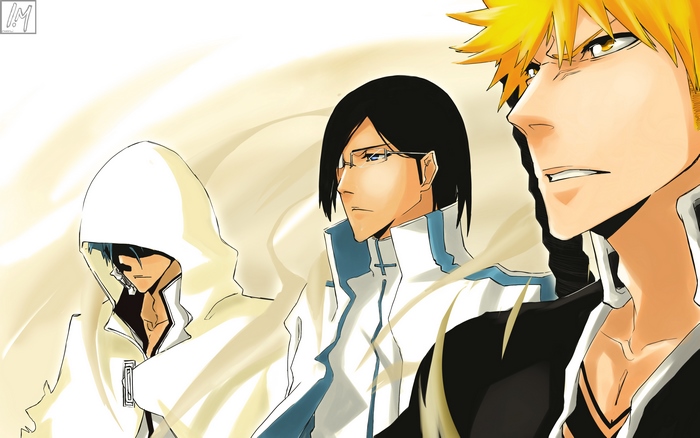 Ichigo, Uryu, and Ryuken from Bleach