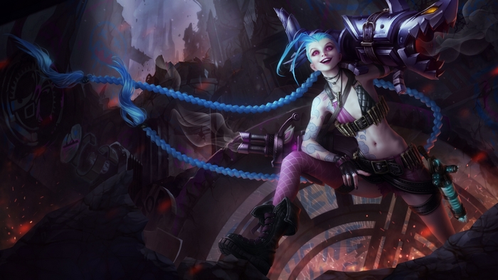 Jinx from League of Legends with Fishbones