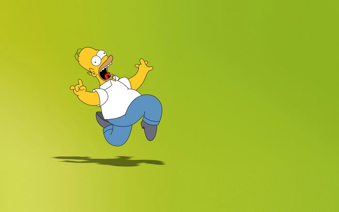Homer Simpson running