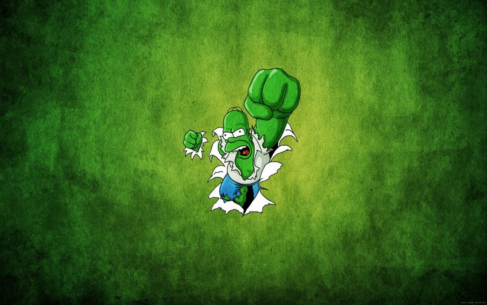 Homer Simpson as the Hulk