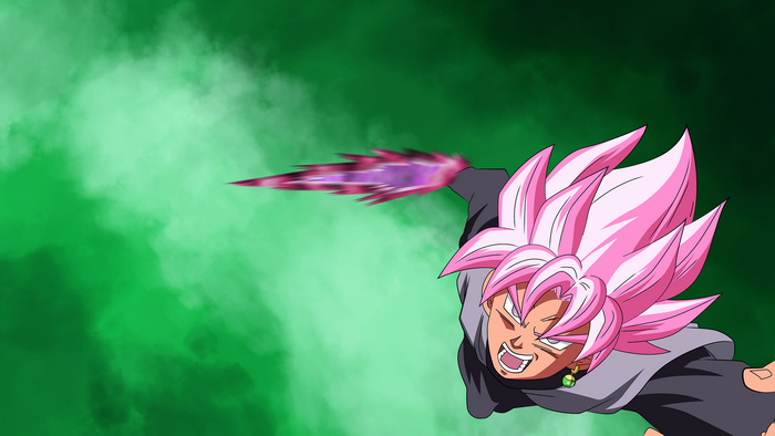 Goku Black from Dragon Ball firing energy blast