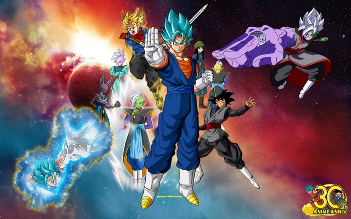 Dragon Ball Super Characters in Space