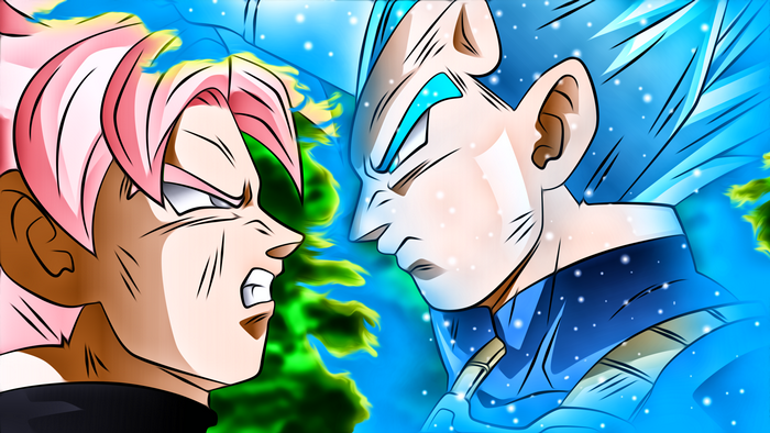 Goku Black and Vegeta from Dragon Ball