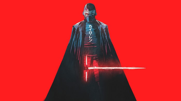 Kylo Ren from Star Wars with Lightsaber