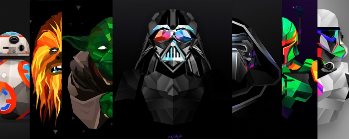 Star Wars Characters Geometric Art
