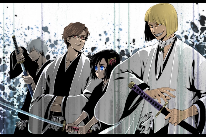 Gin Ichimaru and other characters from Bleach