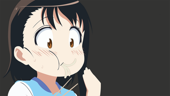 Kosaki Onodera eating noodles