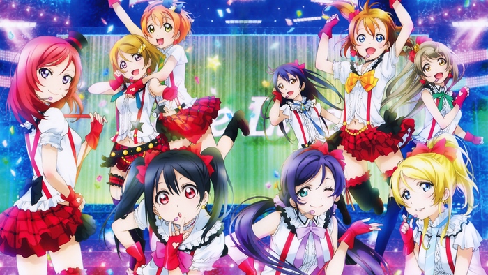 Love Live! School Idol Project characters on stage