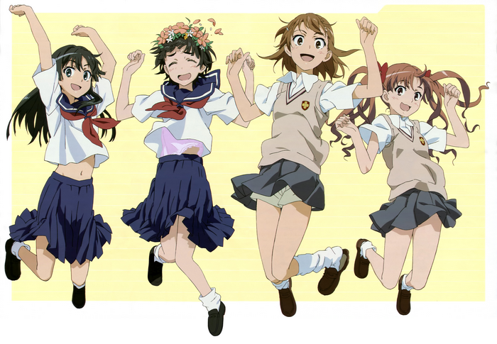 Four girls from A Certain Magical Index series