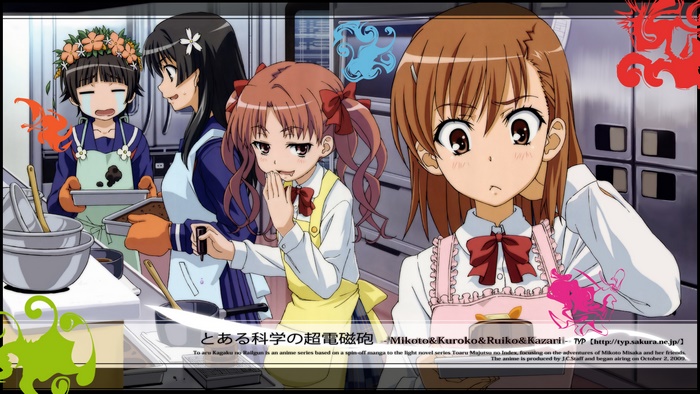 Mikoto Misaka and friends cooking