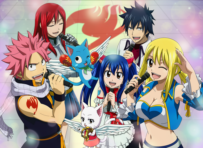 Fairy Tail characters singing