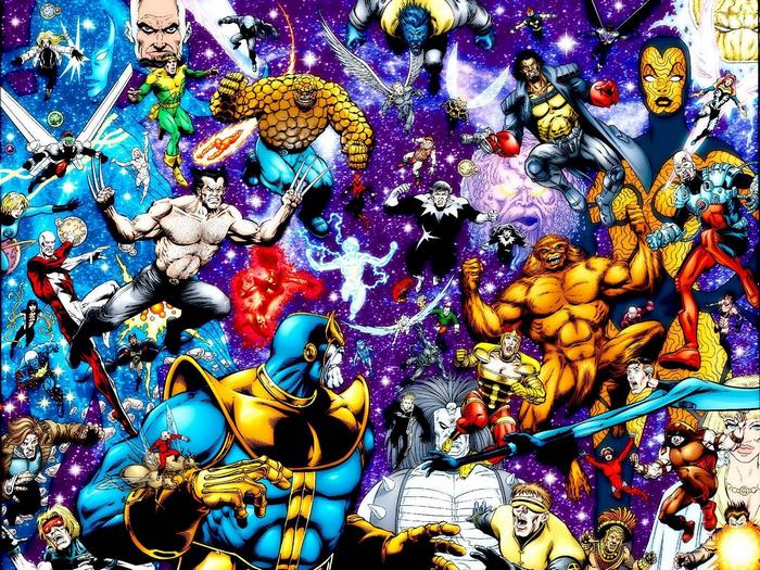 Marvel Characters in Space