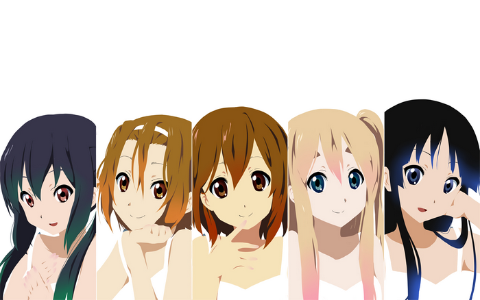 Five girls from K-On! series