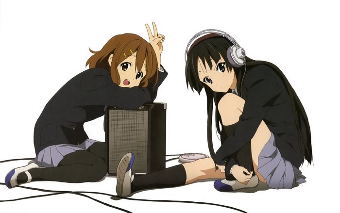 Yui Hirasawa and Mio Akiyama from K-On!