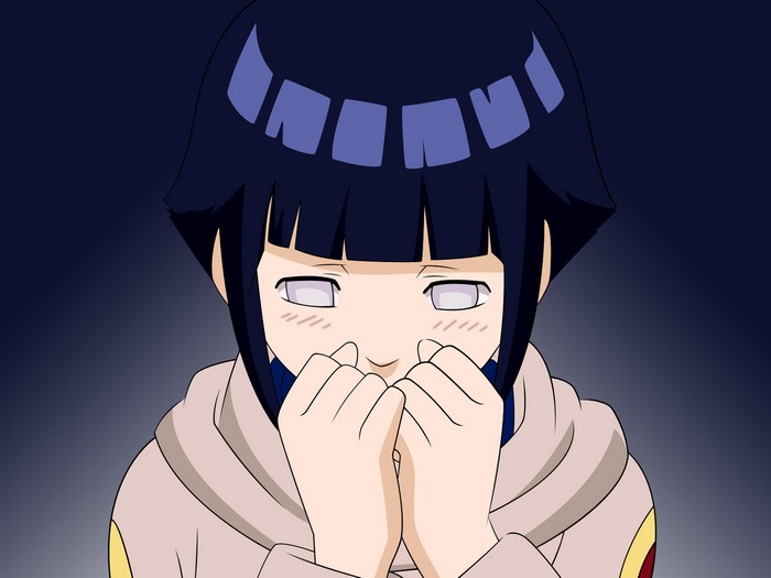 Shy Hinata Hyûga Covering Her Face