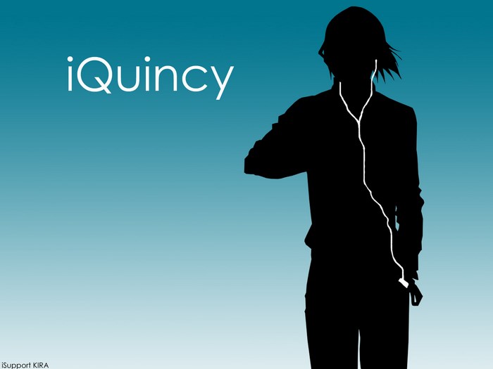 iQuincy silhouette with headphones