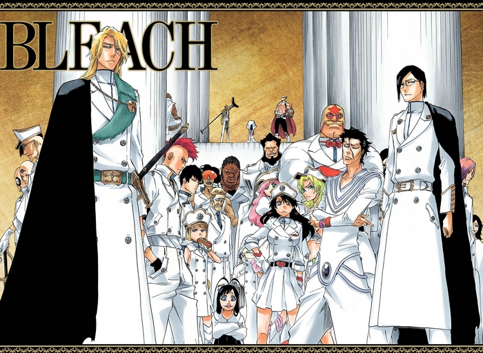 Bleach characters in white uniforms