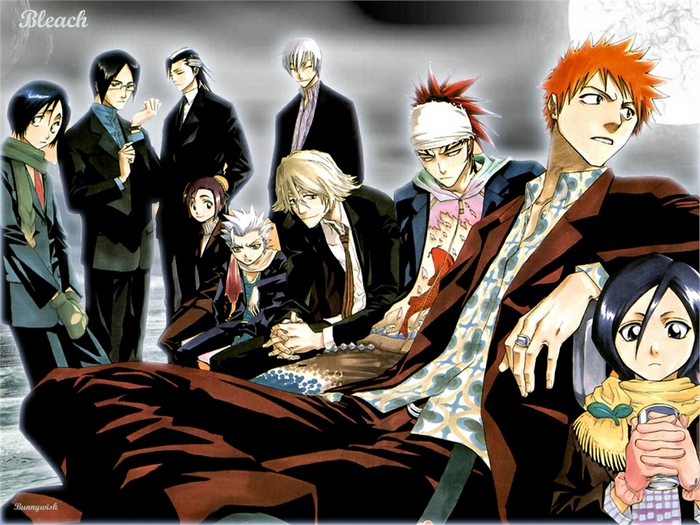 Bleach characters group portrait