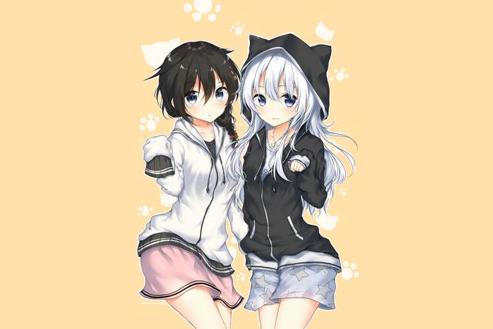 Two anime girls with cat ears