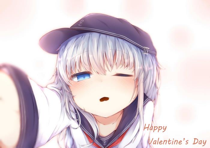 Hibiki from Kancolle winking