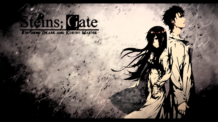 Steins;Gate Rintarou Okabe and Kurisu Makise