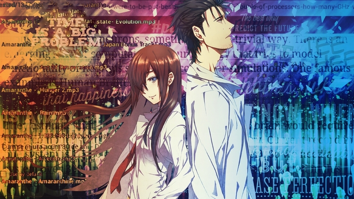 Kurisu Makise and Okabe Rintaro from Steins;Gate