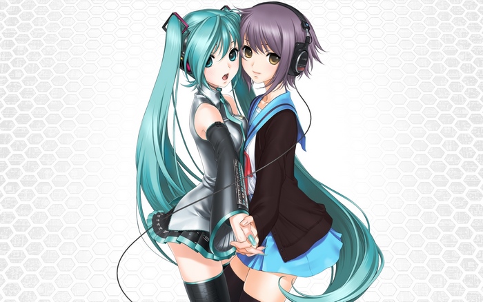 Hatsune Miku and Yuki Nagato