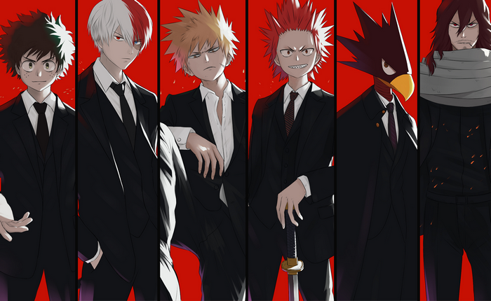 My Hero Academia characters in suits
