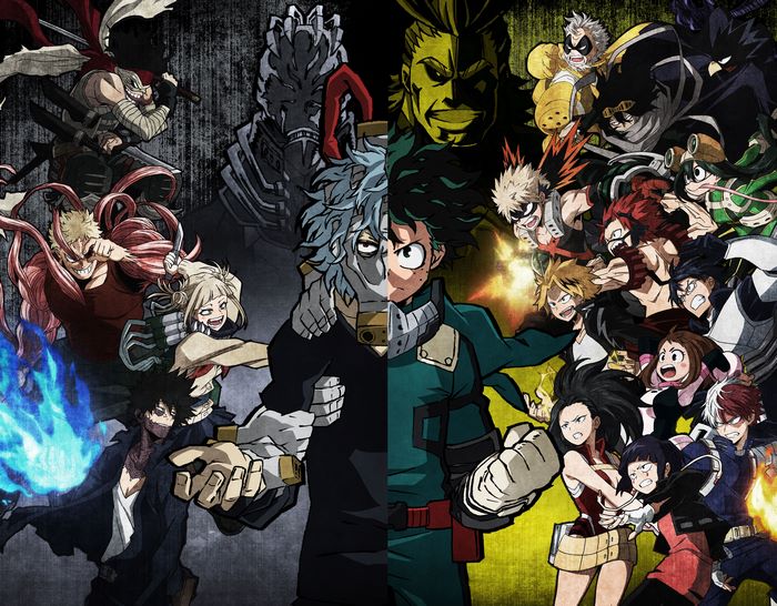 My Hero Academia characters collage