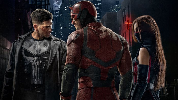 Daredevil, Punisher, and Elektra from Marvel's Daredevil