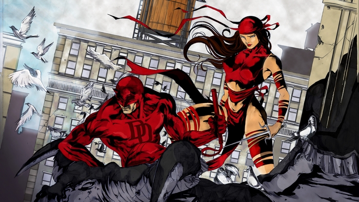 Daredevil and Elektra in New York City